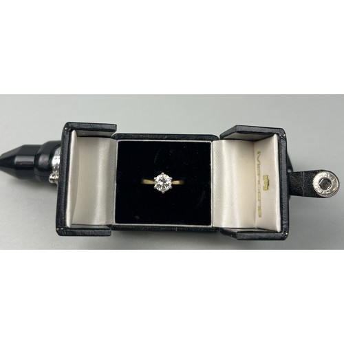 31 - A SOLITAIRE DIAMOND RING IN 22CT GOLD The diamond meaure 9mm across. Weight: 3.2gms

Property of a l... 