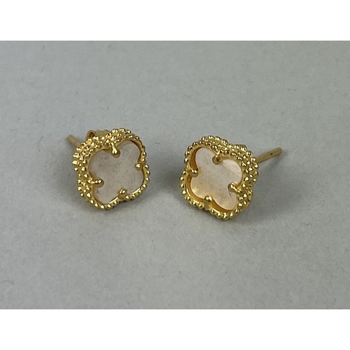 67 - A PAIR OF ALHAMBRA STYLE EARRINGS, 22 CT GOLD Weight: 3gms