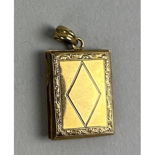 79 - A CHINESE 14CT GOLD LOCKET Weight: 4.3gms