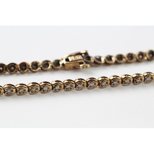 87 - A 9CT GOLD AND DIAMOND BRACELET Weight: 7.8gms