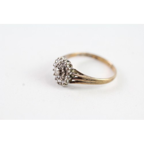 152A - A 9CT DIAMOND CLUSTER RING Weight: 2 gms