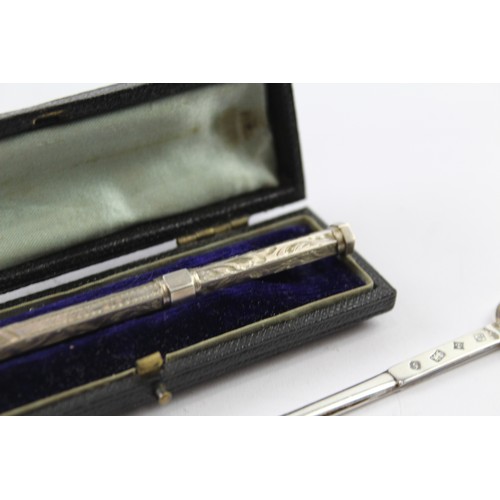 231 - A .800 AND .925 STERLING SILVER PROPELLING PENCIL AND LETTER OPENER