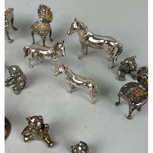 264 - A COLLECTION OF SILVER / METAL ANIMALS/FIGURES (QTY) Total weight: 287gms