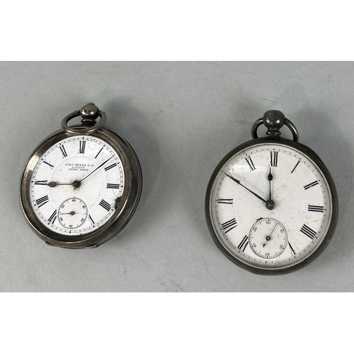 272 - TWO SILVER POCKET WATCHES (2) Total weight: 227gms