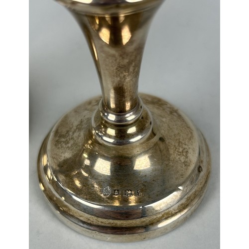 310 - TWO PAIRS OF SILVER CANDLESTICKS (4) Tallest 11.5cm H