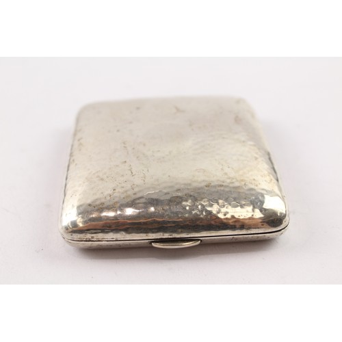 333 - A .925 STERLING SILVER HAMMERED CIGARETTE CASE
Weight: 122gms