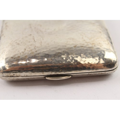 333 - A .925 STERLING SILVER HAMMERED CIGARETTE CASE
Weight: 122gms