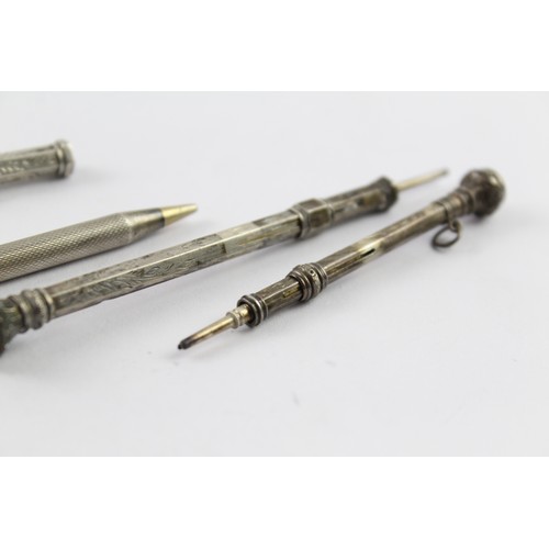 335 - FOUR .800 SILVER PROPELLING PENCILS INCLUDING WAX SEALS (4)

Weight: 33gms