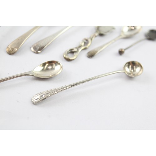 359 - TWELVE .925 STERLING SILVER CONDIMENT SPOONS INCLUDING VICTORIAN (12)

Weight: 64gms