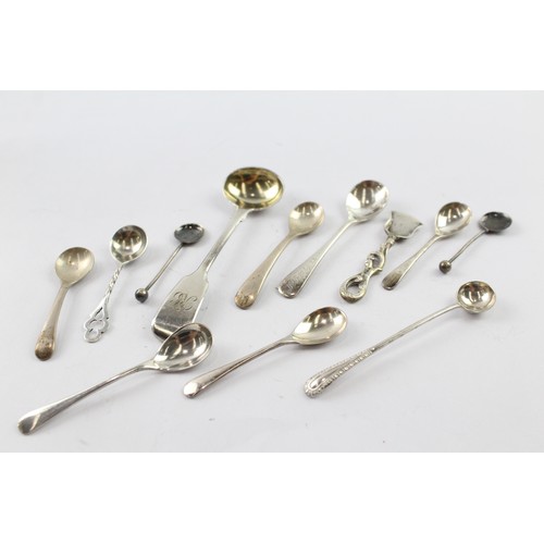 359 - TWELVE .925 STERLING SILVER CONDIMENT SPOONS INCLUDING VICTORIAN (12)

Weight: 64gms