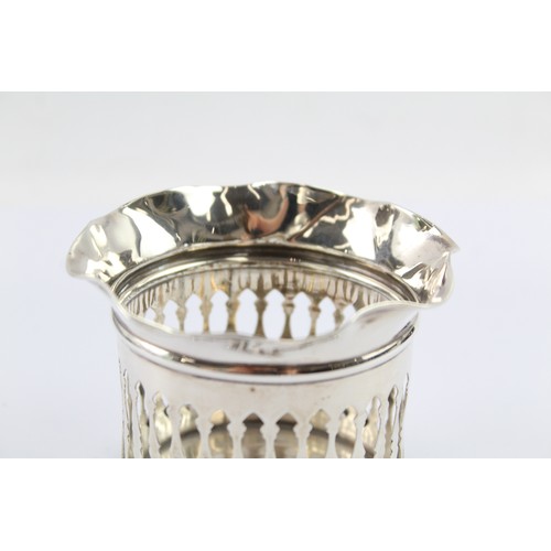 364 - A .925 STERLING SILVER PIERCED SIDE POT/ PLANTER

Weight: 80gms