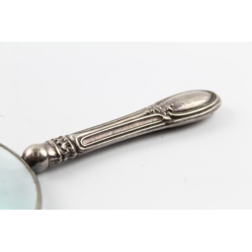 377 - A .925 STERLING SILVER HANDLED MAGNIFYING GLASS