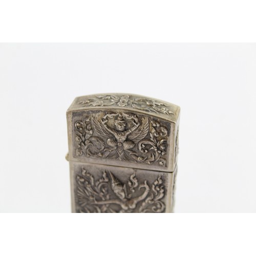 378 - A SIAM SILVER CASED CIGARETTE LIGHTER

Weight: 52gms