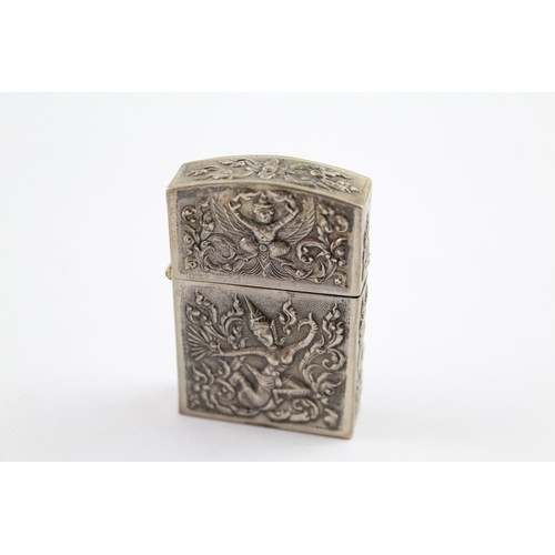 378 - A SIAM SILVER CASED CIGARETTE LIGHTER

Weight: 52gms