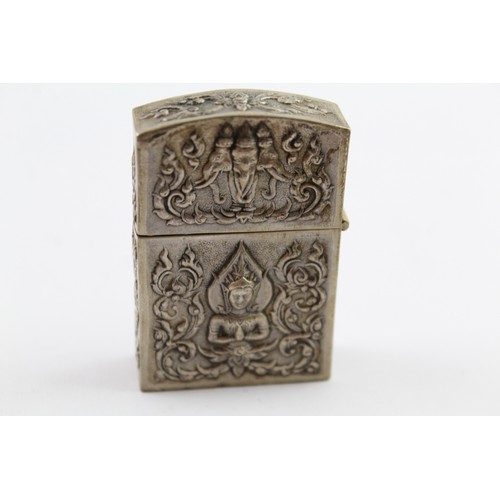 378 - A SIAM SILVER CASED CIGARETTE LIGHTER

Weight: 52gms