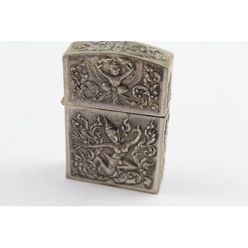 378 - A SIAM SILVER CASED CIGARETTE LIGHTER

Weight: 52gms