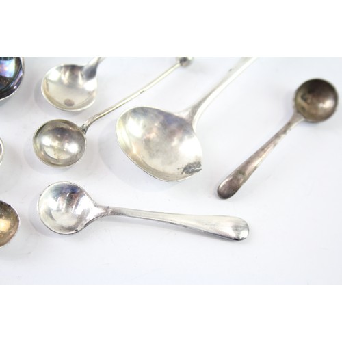 391 - NINE STERLING SILVER CONDIMENT SPOONS INCLUDING GEORGIAN AND VICTORIAN

Weight: 56gms