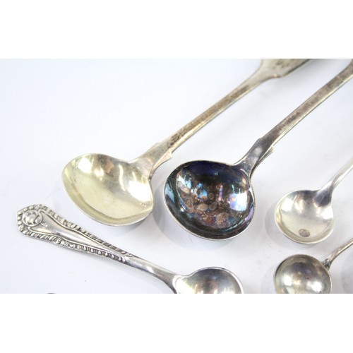 391 - NINE STERLING SILVER CONDIMENT SPOONS INCLUDING GEORGIAN AND VICTORIAN

Weight: 56gms