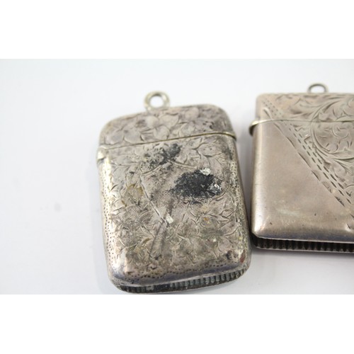 397 - FOUR .925 STERLING SILVER VESTA/MATCH CASES INCLUDING VICTORIAN AND EDWARDIAN

Weight: 81gms