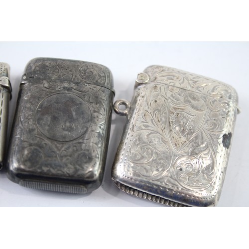 397 - FOUR .925 STERLING SILVER VESTA/MATCH CASES INCLUDING VICTORIAN AND EDWARDIAN

Weight: 81gms