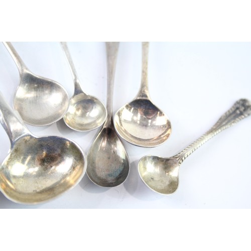 411 - NINE .925 STERLING SILVER CONDIMENT SPOONS INCLUDING GEORGIAN AND VICTORIAN

Weight: 54gms