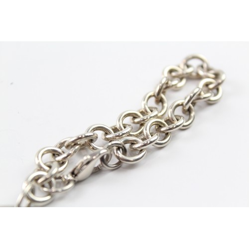 417 - A TIFFANY & CO STERLING SILVER BELCHER LINK BRACELET WITH TAG Weight: 36gms