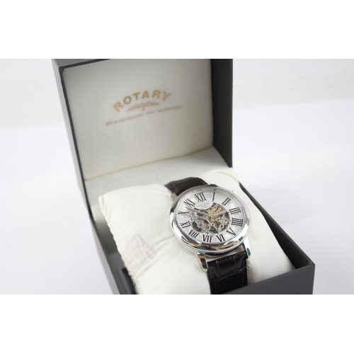 426 - A MEN'S ROTARY SKELETON DRESS WATCH Automatic In working order