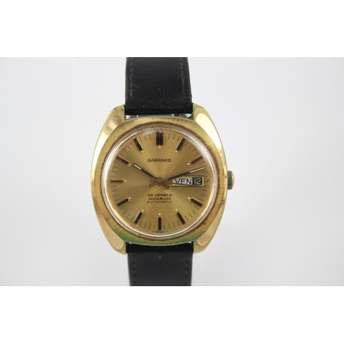 430 - A MENS VINTAGE GARRAD GOLD TONE WATCH Automatic In working order