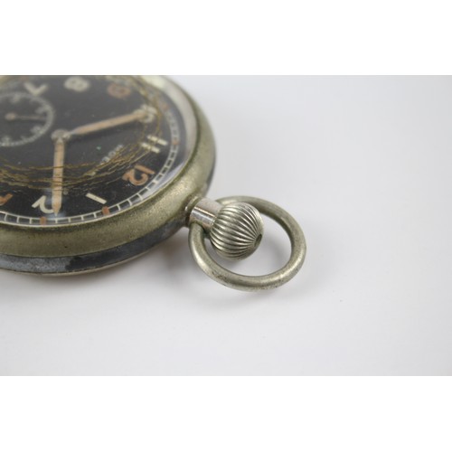 441 - A VINTAGE MOERIS GSTP MILITARY ISSUED POCKET WATCH Hand Wound In working order