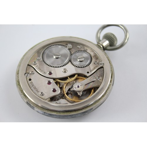 441 - A VINTAGE MOERIS GSTP MILITARY ISSUED POCKET WATCH Hand Wound In working order