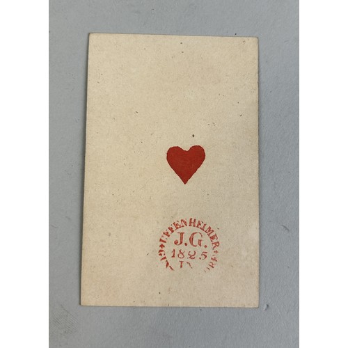 469 - THREE PACKS OF SPANISH PLAYING CARDS, WITH TWO HANDWRITTEN LABELS ONE DATED 1837 One pack with handw... 