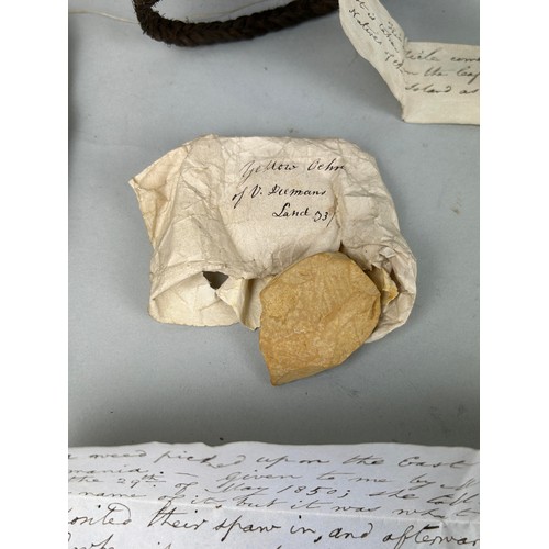 473 - A COLLECTION OF CURIOSITIES COLLECTED BY CAPTAIN JAMES MUDDLE TO INCLUDE HANDWRITTEN LABELS: Porphyr... 