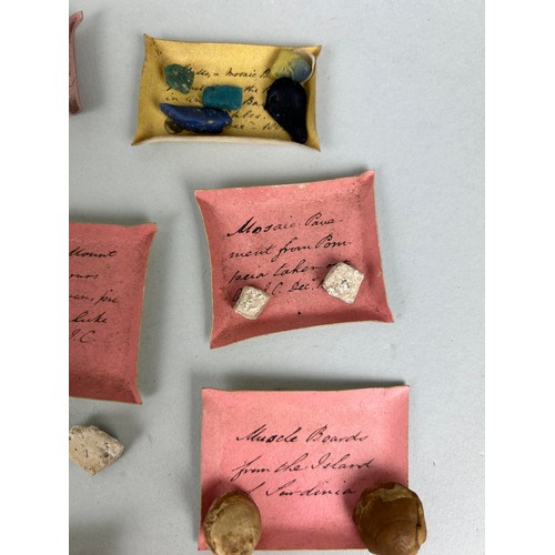 473 - A COLLECTION OF CURIOSITIES COLLECTED BY CAPTAIN JAMES MUDDLE TO INCLUDE HANDWRITTEN LABELS: Porphyr... 