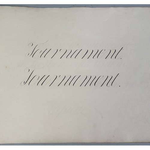 480 - A VICTORIAN ALBUM CONTAINING SPECIMENS OF PLAIN AND ORNAMENTAL PENMANSHIP BY JOHN MUDDLE Relative of... 