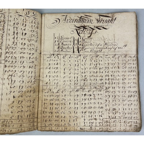 481 - AN EARLY 18TH CENTURY BOOK OF NUMERATION AND ARITHMETIC BELONGING TO ALICE AUSTEN, RELATIVE OF CAPTA... 