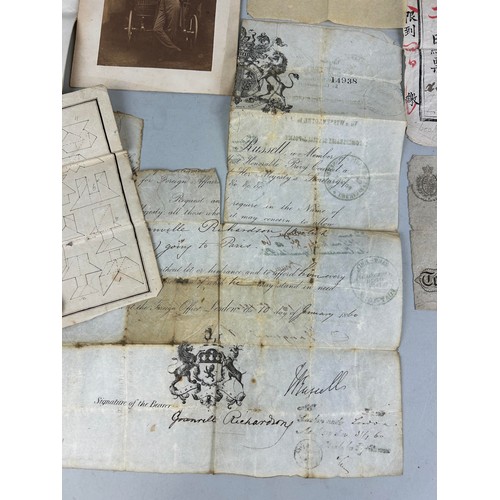 484 - A COLLECTION OF EPHEMERA COLLECTED BY CAPTAIN JAMES MUDDLE AND DESCENDANTS To include Chinese bills,... 