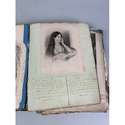 487 - A VICTORIAN SCRAP BOOK BY MARY MUDDLE, FAMILY OF CAPTAIN JAMES MUDDLE Numerous pages with cuttings, ... 