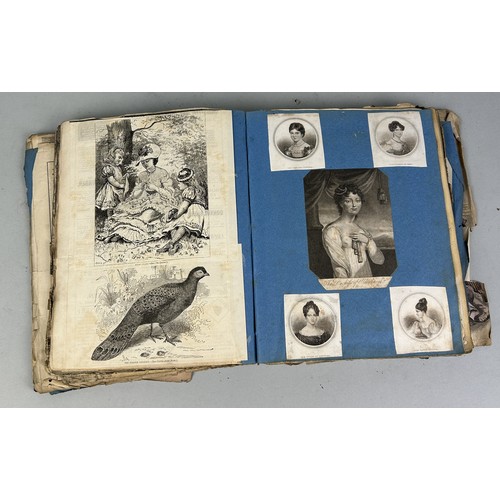 487 - A VICTORIAN SCRAP BOOK BY MARY MUDDLE, FAMILY OF CAPTAIN JAMES MUDDLE Numerous pages with cuttings, ... 