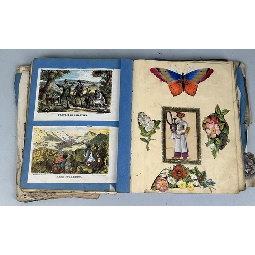 487 - A VICTORIAN SCRAP BOOK BY MARY MUDDLE, FAMILY OF CAPTAIN JAMES MUDDLE Numerous pages with cuttings, ... 