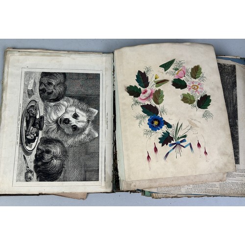 487 - A VICTORIAN SCRAP BOOK BY MARY MUDDLE, FAMILY OF CAPTAIN JAMES MUDDLE Numerous pages with cuttings, ... 