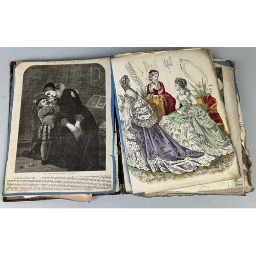 487 - A VICTORIAN SCRAP BOOK BY MARY MUDDLE, FAMILY OF CAPTAIN JAMES MUDDLE Numerous pages with cuttings, ... 