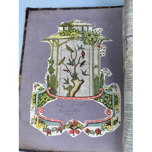 487 - A VICTORIAN SCRAP BOOK BY MARY MUDDLE, FAMILY OF CAPTAIN JAMES MUDDLE Numerous pages with cuttings, ... 