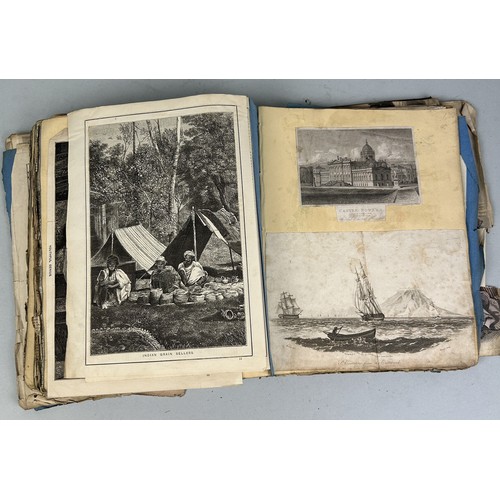 487 - A VICTORIAN SCRAP BOOK BY MARY MUDDLE, FAMILY OF CAPTAIN JAMES MUDDLE Numerous pages with cuttings, ... 