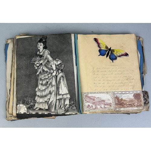 487 - A VICTORIAN SCRAP BOOK BY MARY MUDDLE, FAMILY OF CAPTAIN JAMES MUDDLE Numerous pages with cuttings, ... 