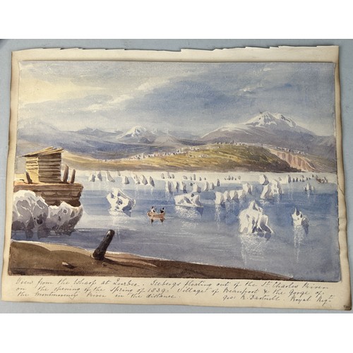 495 - GEORGE RUSSELL DARTNELL (1799-1878): A WATERCOLOUR PAINTING ON PAPER DEPICTING THE VIEW FROM THE WHA... 