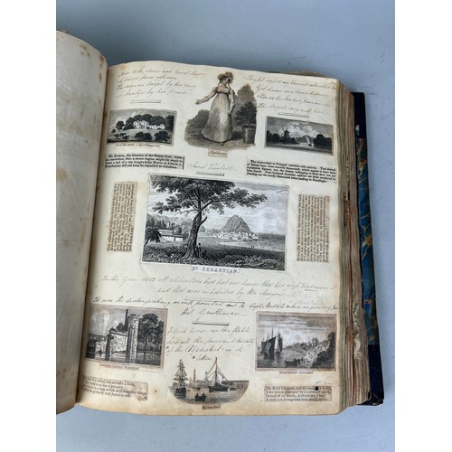 499 - A VICTORIAN SCRAP BOOK BELONGING TO A RELATIVE OF CAPTAIN JAMES MUDDLE, Exceptionally detailed, well... 