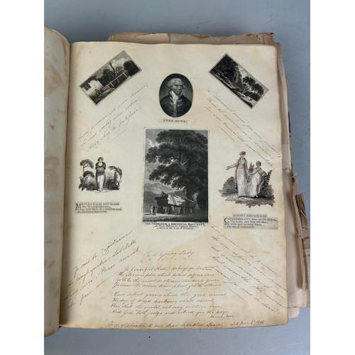 499 - A VICTORIAN SCRAP BOOK BELONGING TO A RELATIVE OF CAPTAIN JAMES MUDDLE, Exceptionally detailed, well... 