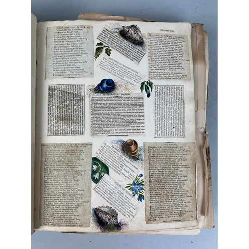 499 - A VICTORIAN SCRAP BOOK BELONGING TO A RELATIVE OF CAPTAIN JAMES MUDDLE, Exceptionally detailed, well... 