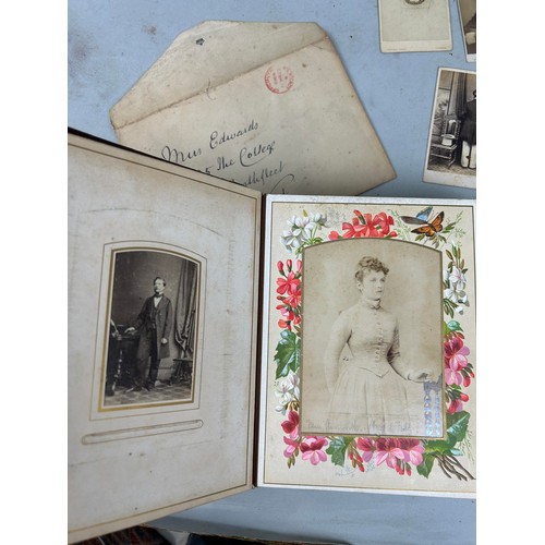 503 - A VICTORIAN PHOTO ALBUM BELONGING TO DESCENDANTS OF THE CHENOWETH/ MUDDLE FAMILY Along with a writte... 