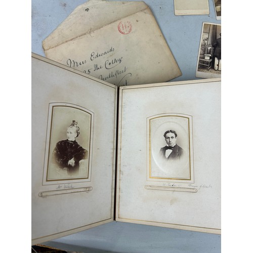 503 - A VICTORIAN PHOTO ALBUM BELONGING TO DESCENDANTS OF THE CHENOWETH/ MUDDLE FAMILY Along with a writte... 